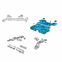 OEM Saturn LS Panel Asm, Rear Floor Diagram - 22687886