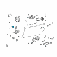 OEM 1999 BMW Z3 Left Upper Front Door Hinge Diagram - 41-52-1-960-233