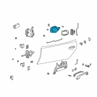 OEM BMW Z3 Inside Left Door Handle Diagram - 51-22-2-261-149