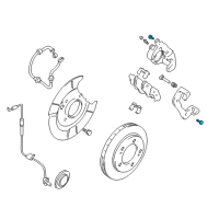 OEM 2000 Chevrolet Tracker Bolt, Front Brake Caliper Bracket Diagram - 30016745