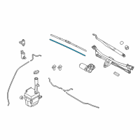 OEM 2015 Kia Optima Passenger Windshield Wiper Blade Assembly Diagram - 983612T000