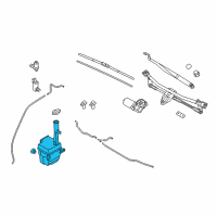 OEM 2014 Kia Optima Windshield Reservoir Assembly Diagram - 986204U000