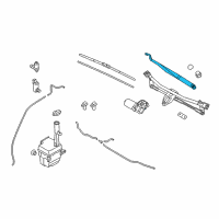 OEM 2016 Kia Optima Windshield Wiper Arm Assembly Driver Diagram - 983112T110