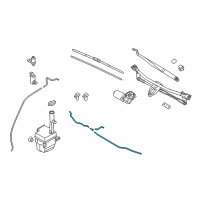 OEM Kia Optima Hose Assembly-Windshield Washer Diagram - 986502T000