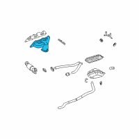 OEM 2004 Cadillac CTS Engine Exhaust Manifold Assembly Diagram - 24412093