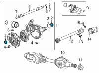 OEM 2021 Cadillac CT5 Axle Seal Diagram - 23269761