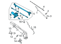 OEM 2014 Nissan Xterra WIPER Assembly Windshield Diagram - 28800-ZL90B