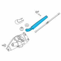 OEM 2021 BMW X1 Back Glass Wiper Arm Diagram - 61-62-7-356-224