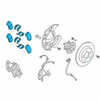 OEM 2019 Hyundai Kona Electric Rear Disc Brake Pad Kit Diagram - 58302-K4A00