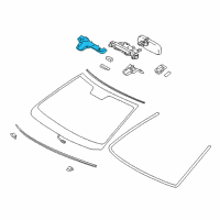 OEM Lexus LS460 Garnish, Roof Top, Front Diagram - 75631-50101