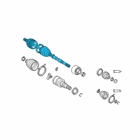 OEM 2008 Scion xD Outer Joint Assembly Diagram - 43460-59655