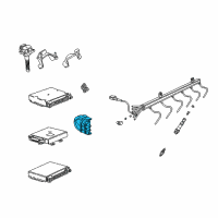 OEM 2000 BMW 750iL Distributor Cap Diagram - 12-11-1-715-905