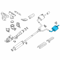 OEM 2014 Nissan Altima Exhaust, Main Muffler Assembly Diagram - 20110-3NT1C