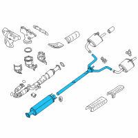 OEM Nissan Altima Exhaust Muffler Assembly Diagram - 20300-3NT0A