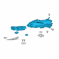 OEM 2018 Lexus LS500 Headlamp Unit With Gas Diagram - 81145-50D01