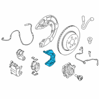 OEM BMW 840i Caliper Carrier Blue Left Diagram - 34-20-6-883-005