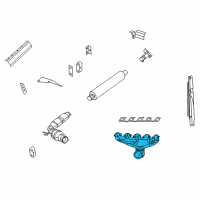 OEM 2008 Dodge Viper Exhaust Manifold Diagram - 5037704AC