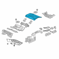 OEM Honda Clarity RR. Floor, Mid Diagram - 65512-TRW-A00ZZ