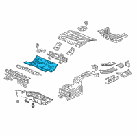 OEM 2021 Honda Clarity RR., Floor Diagram - 65511-TRV-A00ZZ