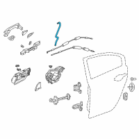 OEM 2015 Acura ILX Rod Set, Right Rear Door Latch Diagram - 72613-TX6-305