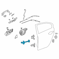 OEM 2014 Acura ILX Checker, Right Rear Door Diagram - 72840-TX6-A01
