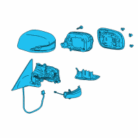 OEM Lexus SC430 Mirror Assy, Outer Rear View, RH Diagram - 87910-24350-B1