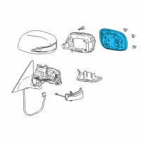 OEM 2011 Lexus GS450h Mirror Outer, LH Diagram - 87961-30B20