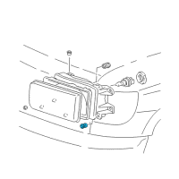 OEM 1996 Toyota Supra Park Lamp Clip Diagram - 90189-06111