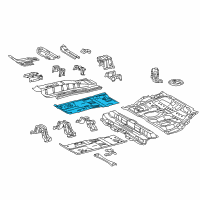 OEM 2014 Toyota Prius V Front Floor Pan Diagram - 58111-47906