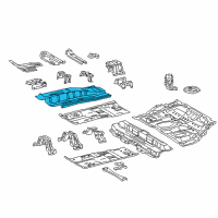 OEM 2016 Toyota Prius V Center Floor Pan Diagram - 58113-47902