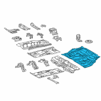 OEM 2015 Toyota Prius V Center Floor Pan Diagram - 58211-47090