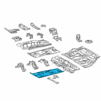 OEM 2014 Toyota Prius V Front Floor Pan Diagram - 58112-72901