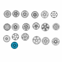 OEM 2002 Ford Expedition Spare Wheel Diagram - YL3Z-1015-AB