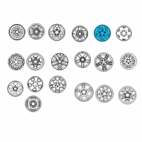 OEM 1998 Ford F-250 Alloy Wheels Diagram - F75Z1007EC