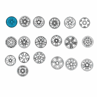 OEM 1997 Ford F-250 Wheel, Steel Diagram - F65Z-1015-CA