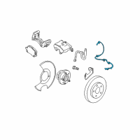 OEM 2015 Cadillac XTS Front Speed Sensor Diagram - 23483149