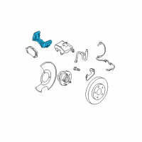 OEM 2016 Chevrolet Impala Caliper Support Diagram - 13279658