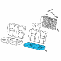 OEM 2014 Honda Accord Pad, RR. Seat Cushion Diagram - 82137-T3L-A01