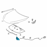 OEM 2015 Toyota Camry Latch Assembly Diagram - 53510-06290