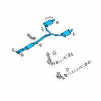 OEM 2019 Ford Police Interceptor Sedan Muffler & Pipe Diagram - DG1Z-5230-G