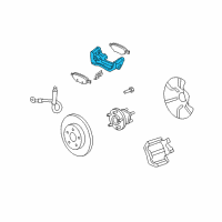 OEM 2005 Chevrolet Cobalt Bracket, Rear Brake Caliper Diagram - 22705359