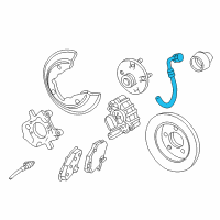 OEM 2000 Mercury Sable Brake Hose Diagram - 1F3Z-2A442-AA