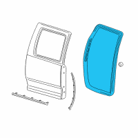 OEM 2010 Dodge Ram 3500 Rear Door Mounted Diagram - 55112363AH