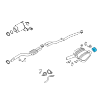 OEM BMW 535i GT Tailpipe Trim, Chrome Diagram - 18-30-7-536-038