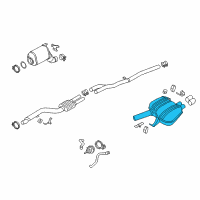 OEM 2015 BMW 740Ld xDrive Rear Muffler Diagram - 18-30-7-807-128