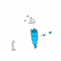 OEM 2010 Lexus LS600h Cylinder Assembly, Pneumatic Diagram - 48020-50262