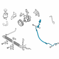 OEM 2013 Infiniti QX56 Power Steering Hose & Tube Assembly Diagram - 49720-1LA0D