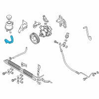 OEM Infiniti QX80 Power Steering Suction Hose Assembly Diagram - 49717-5ZM0A