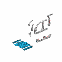 OEM 2006 Acura TSX Floor, Front Diagram - 65100-SEA-G01ZZ