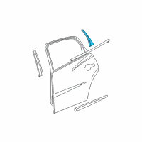 OEM Buick LaCrosse Applique Asm-Rear Side Door Window Frame Rear Diagram - 15876382